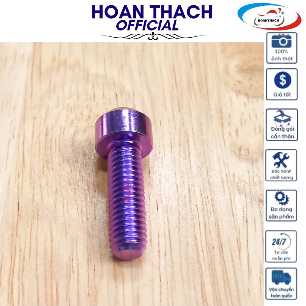 Ốc Gr5 8L20 Đầu Trụ Xanh Tím dùng cho nhiều dòng xe , SP016486 (Giá 1 con)