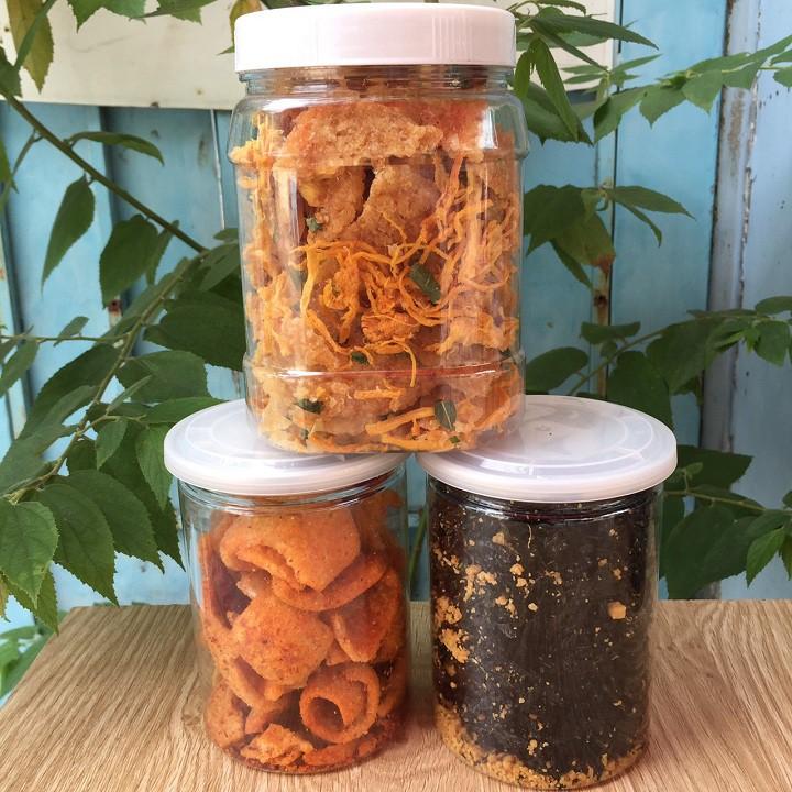 Combo 3 hũ rong biển - da heo - cơm cháy khô gà HIỆU SK FOOD