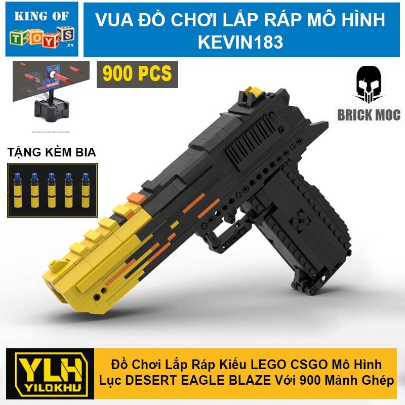 Đồ Chơi Lắp Ráp Kiểu LEGO CSGO Mô Hình Lục DESERT EAGLE BLAZE Với 900 Mảnh Ghép, Bản Thiết Kế Tiêu Chuẩn Của Kevin183