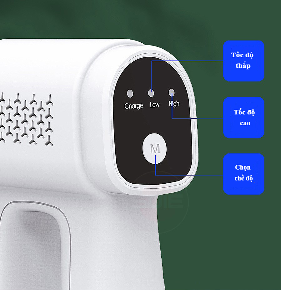 Máy phun cồn khử khuẩn Nano bằng tia cực tím với 3 chế độ cổng sạc USB dùng pin sạc 2000mah tặng kèm khăn lau 2 mặt BaoAn
