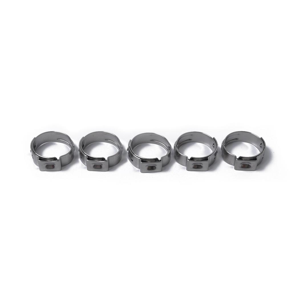 2-3pack 10 Pieces Stainless Steel Single Ear Clamps Hydraulic Hose 10 x