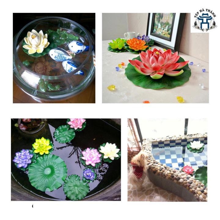 Bông Hoa Sen Nhựa Thả Trên Bể Cá - Cây Trang Trí Bể Cá Cảnh