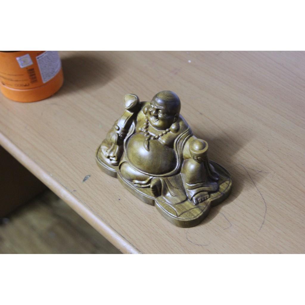 Tượng Phật Di lặc mini để bàn làm việc, để xe ô tô gỗ bách xanh thơm nức mũi