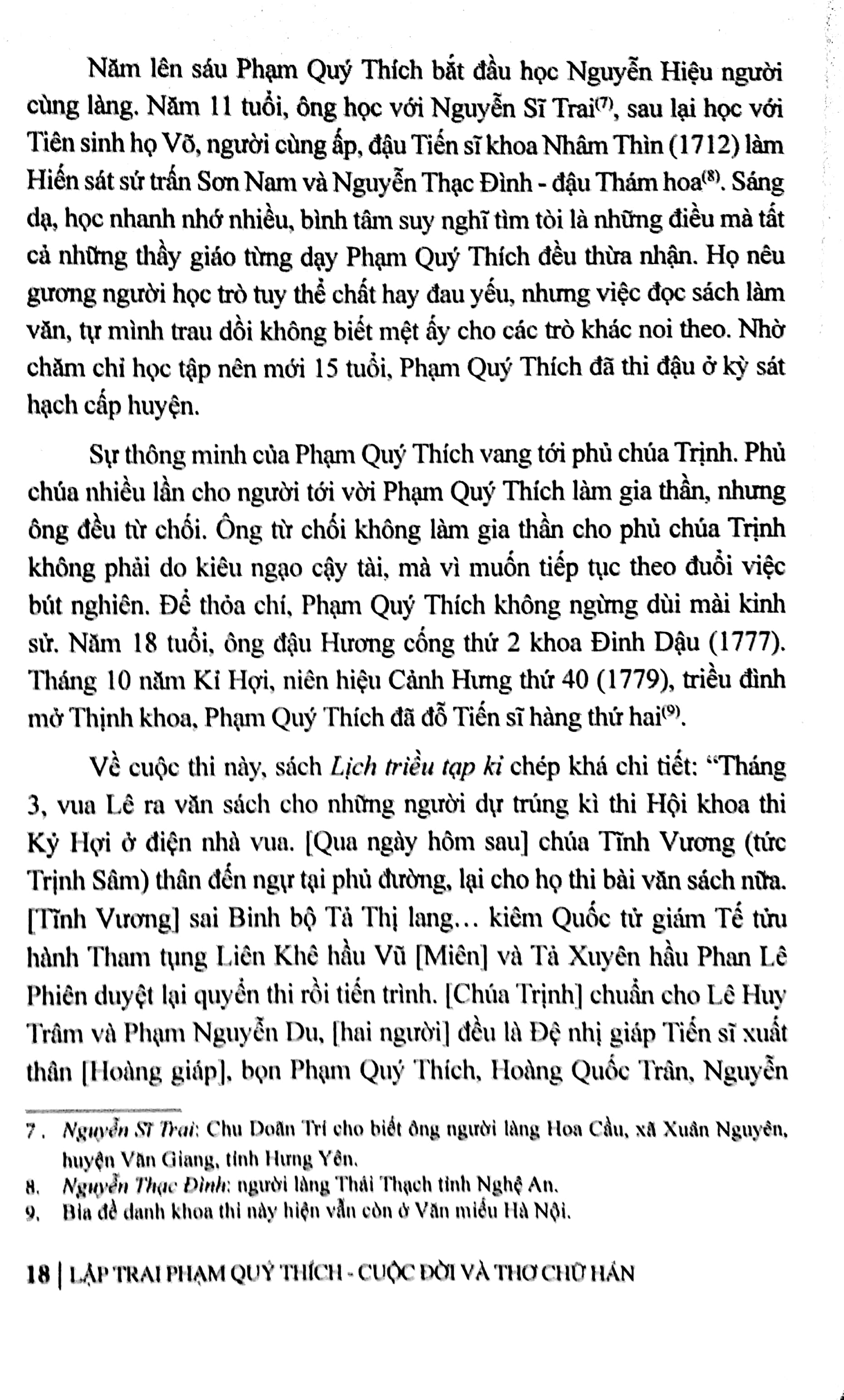 Lập Trai Phạm Quý Thích - Cuộc Đời Và Thơ Chữ Hán