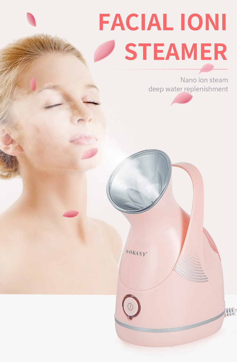 Máy xông mặt SOKANY phun hơi nước mạnh ra đều, cấp ẩm và làm mịn mọi loại da - HÀNG CHÍNH HÃNG - DELIYA