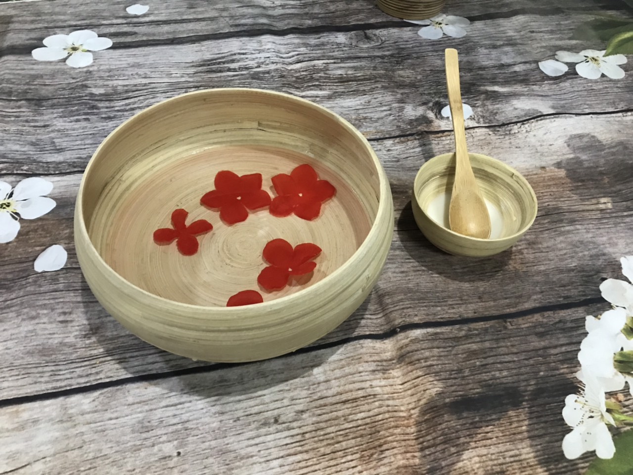 CHẬU NGÂM TAY CỐT TRE DÁNG BẦU