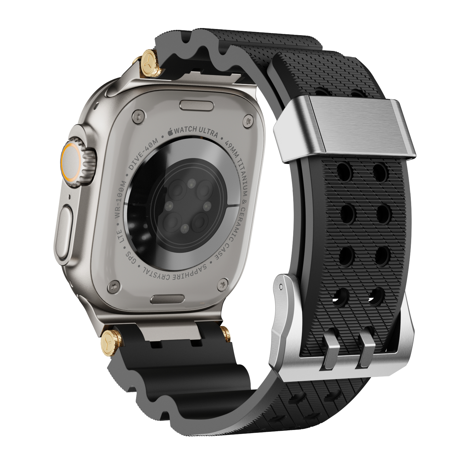 Dây Silicone Đầu Nối Kim Loại Sport cho Apple Watch Ultra 1/2 &amp; Apple Watch Series 4/5/6/7/8/9/SE/10 Size 44/45/46/49mm - Hàng Chính Hãng