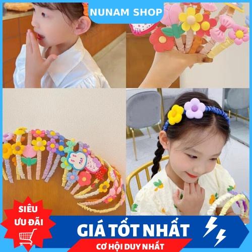 Băng đô bờm cài tóc nhún nơ hoa hoạt hình siêu to đáng yêu hàn quốc Nunam shop, cài tóc nữ,cute,dễ thương