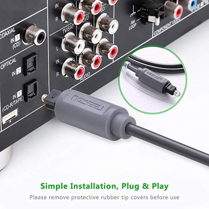 Cáp Audio quang Toslink dài 1M Ugreen 10768 - Hàng chính hãng