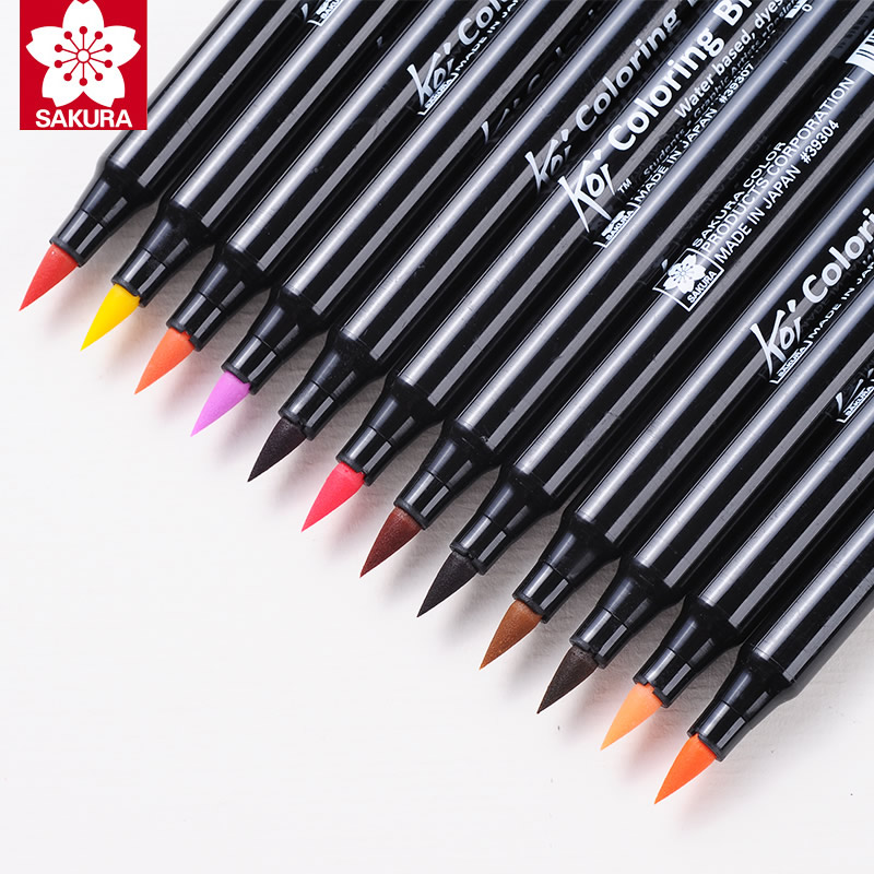 Bộ 48 bút cọ mầu nước Sakura Koi Colouring brush pen