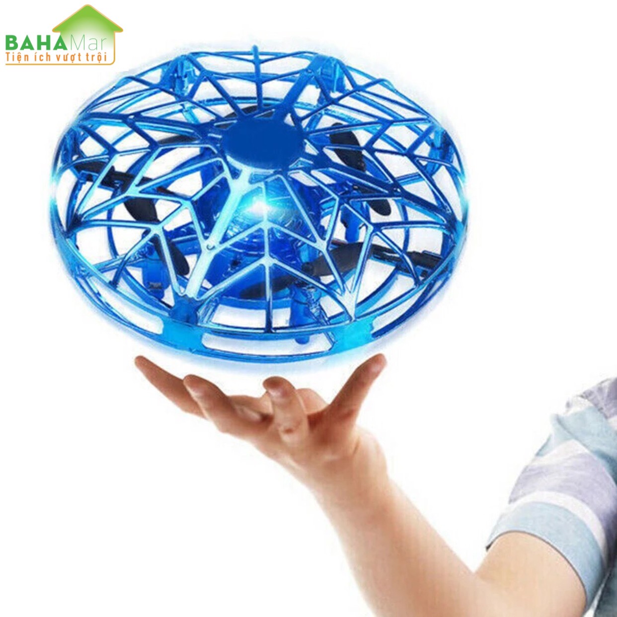 ĐĨA BAY (UFO) LED ĐIỀU KHIỂN ĐỘ CAO BẰNG CẢM ỨNG - ĐỒ CHƠI THÔNG MINH &quot;BAHAMAR&quot; đường kính nhỏ, kết cấu mềm mại, chống va chạm, có cảm ứng hồng ngoại, thích hợp cho cả trẻ em và người lớn