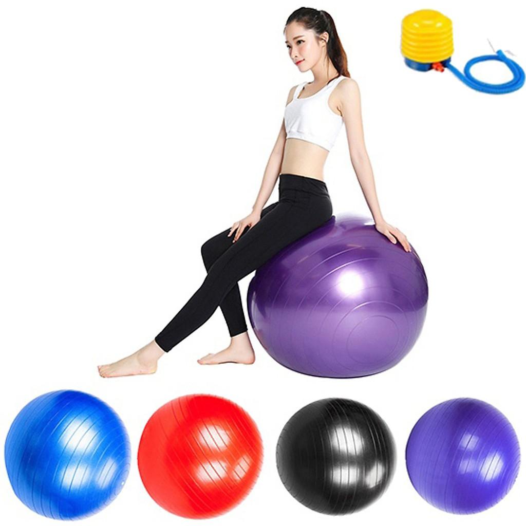 Bóng Tập Yoga 75cm Loại Trơn Cao Cấp Dày 2mm Siêu Bền Chống Nổ YO39