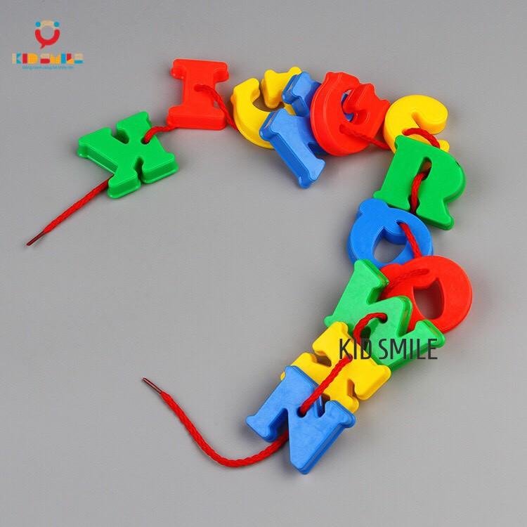 Đồ chơi trí tuệ - Bộ 70 chữ cái tiếng Anh kết hợp xâu dây - DOZKIDZ