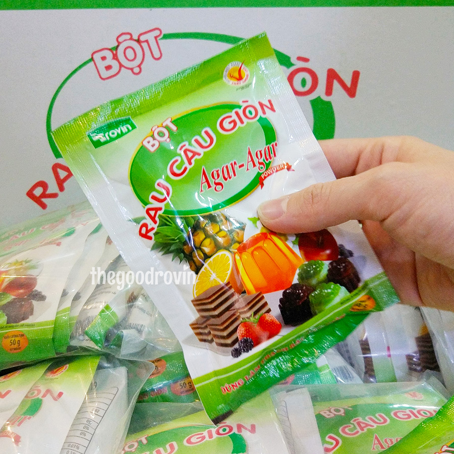 Bột Rau Câu Giòn Agar Rovin (Gói 50g) 