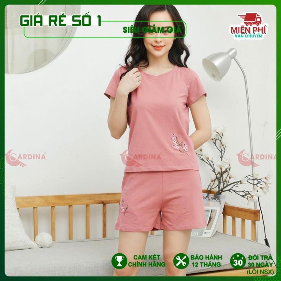 Đồ bộ đùi nữ thêu hoa chất Cotton sợi Tre Bamboo -