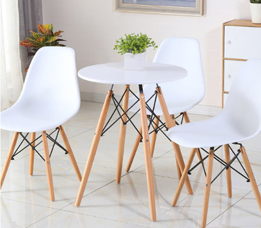 Combo Bộ bàn tròn Eiffel trắng và 4 ghế Eames