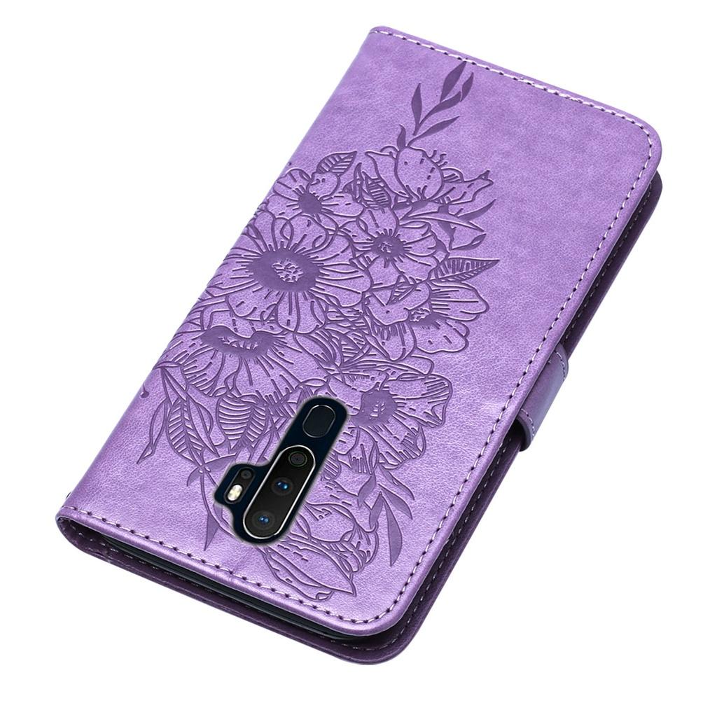 Ốp điện thoại da dạng ví dập nổi hình bướm cho OPPO A52 A72 A92 A31 A8 A5 A7 2020 A53 A32 A73 A93 4G OPPO F17 Pro