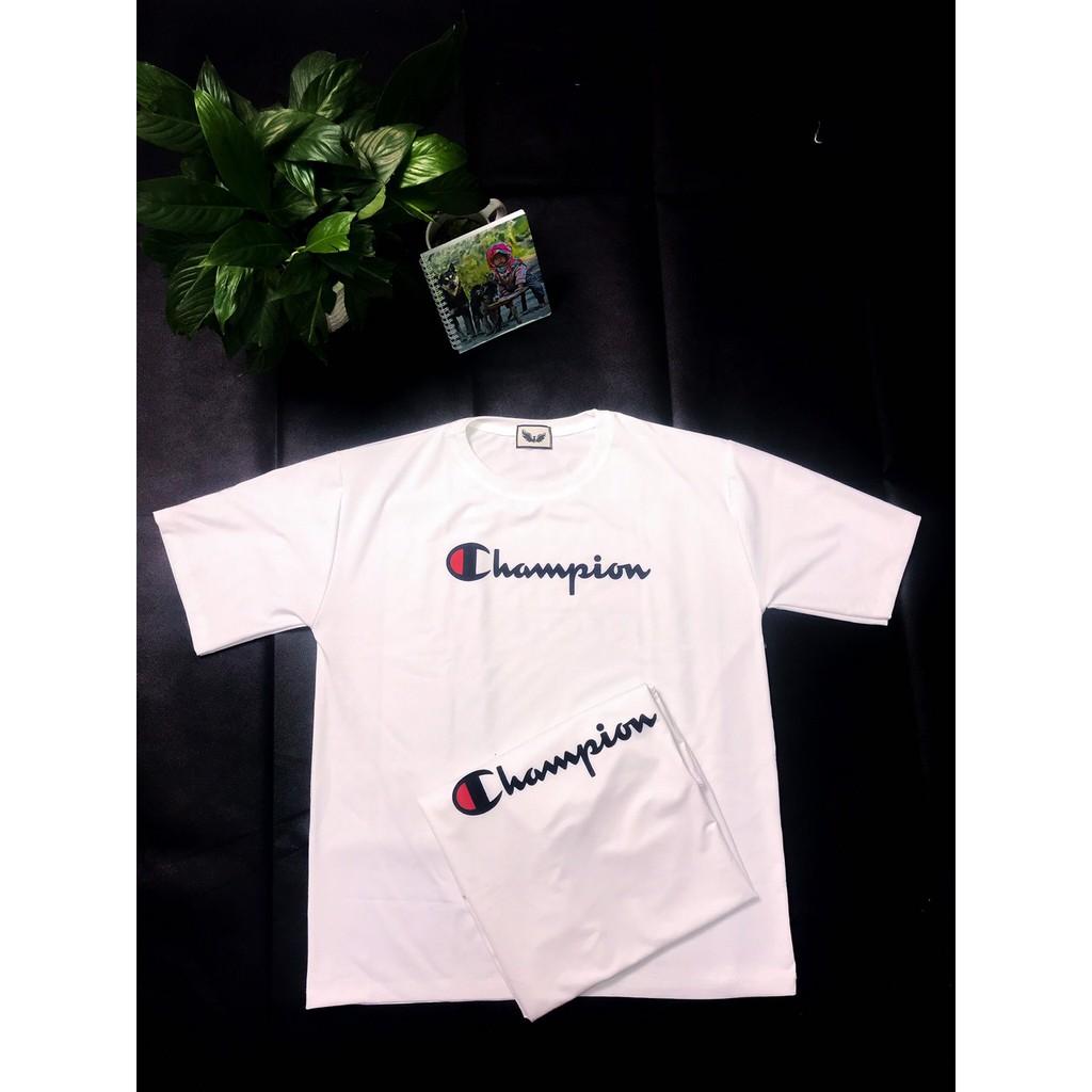 Áo Thun Unisex Form Rộng Tay Lỡ In Hình Champjon