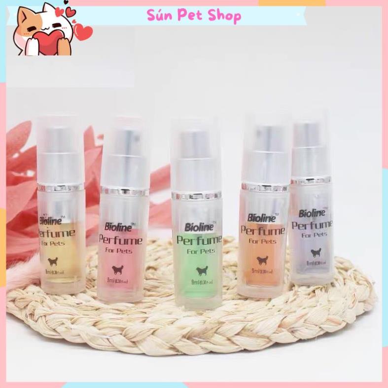 Nước hoa xịt khử mùi cho chó mèo Bioline 9ml