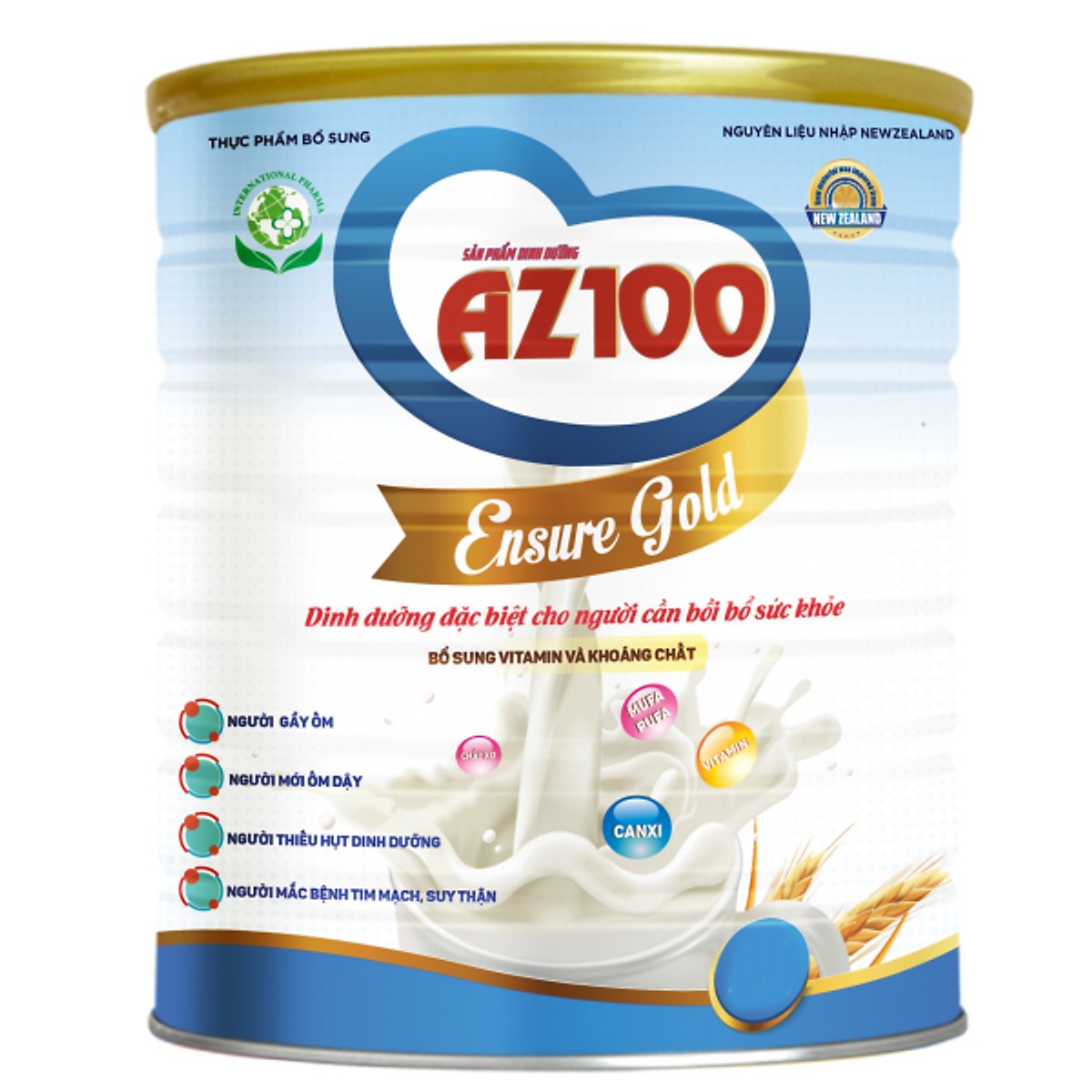 3 Hộp Sữa dinh dưỡng AZ100 GAIN PLUS 400G