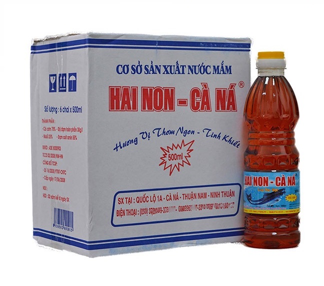 Nước Mắm Hai Non Cà Ná Thùng 6 Chai Nhựa 500ml, 30/32/35 Độ Đạm