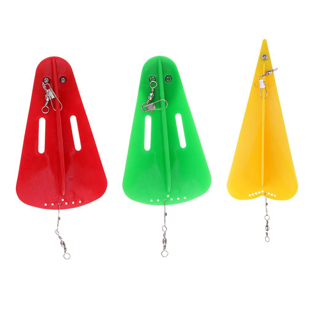 3pcs Fishing Trolling Diving Board With Lead Sinker Boat Fishing Diver Board