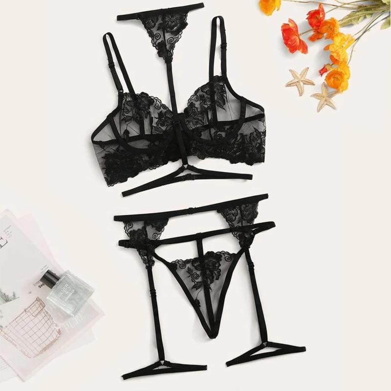 Người Phụ Nữ Ren Hoa Nội Y Sọc Và Thông Áo Ngực Sexy Siêu Mỏng Quần Lót Set Bộ Áo Ngực Set Quần Lót Áo