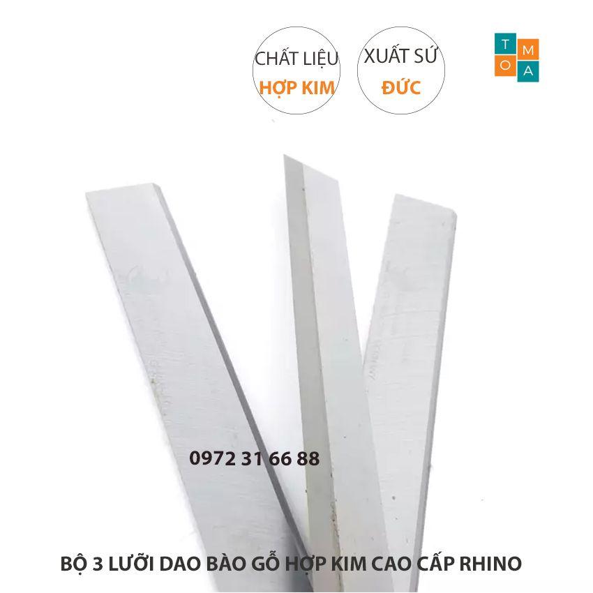 BỘ 3 LƯỠI DAO BÀO GỖ HỢP KIM CAO CẤP RHINO 210x25x3MM CỦA ĐỨC