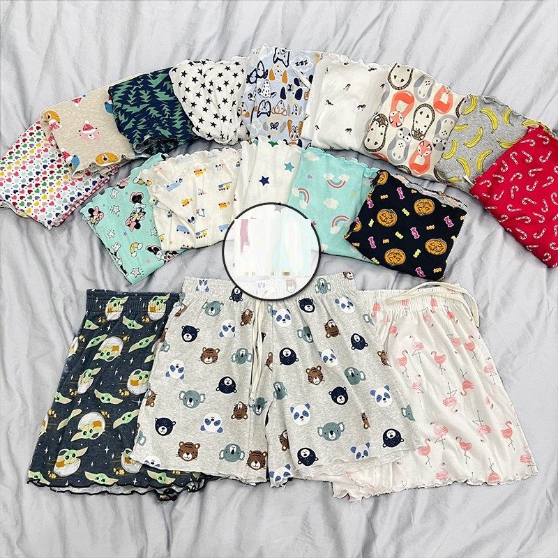 Quần đùi cotton Thái HỌA TIẾT HOẠT HÌNH cho bạn nữ cực cute nha các nàng