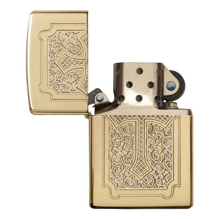 Bật Lửa Zippo 29436 - Armor Eccentric High Polish Brass Armor