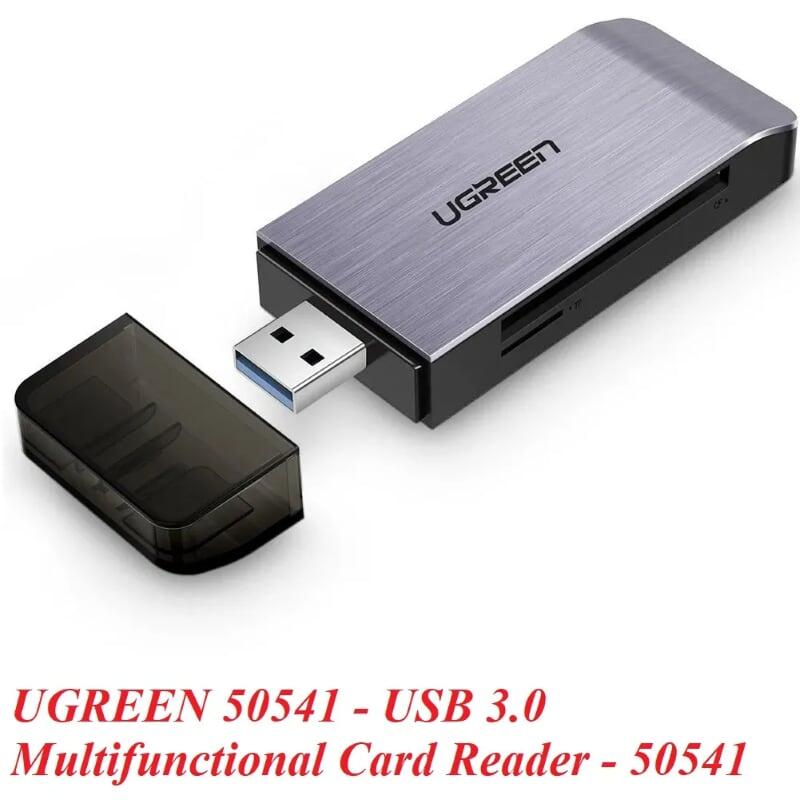 Ugreen UG50541CM180TK Màu Đen Đầu đọc thẻ USB 3.0 sang SD + TF + CF + MS cao cấp - HÀNG CHÍNH HÃNG