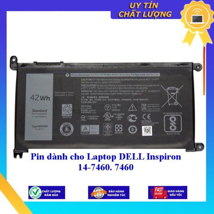 Pin dùng cho Laptop DELL Inspiron 14-7460 7460 - Hàng Nhập Khẩu New Seal