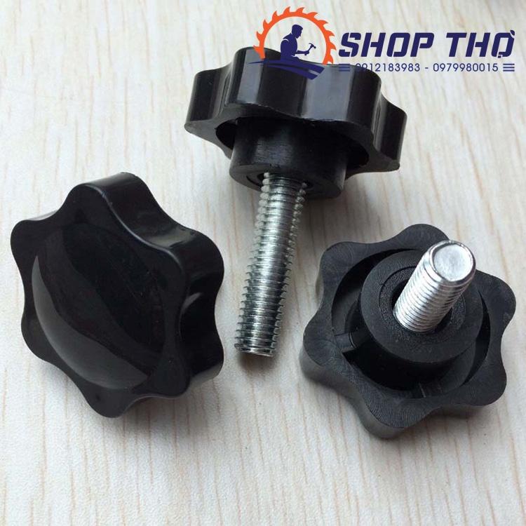 Nút vặn 6 cánh M10 thân sắt mạ nhiều kích thước
