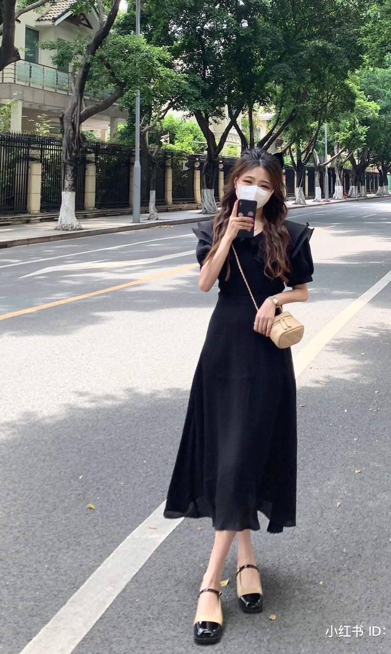 Đầm maxi tơ cổ bèo ulzzang hàn quốc