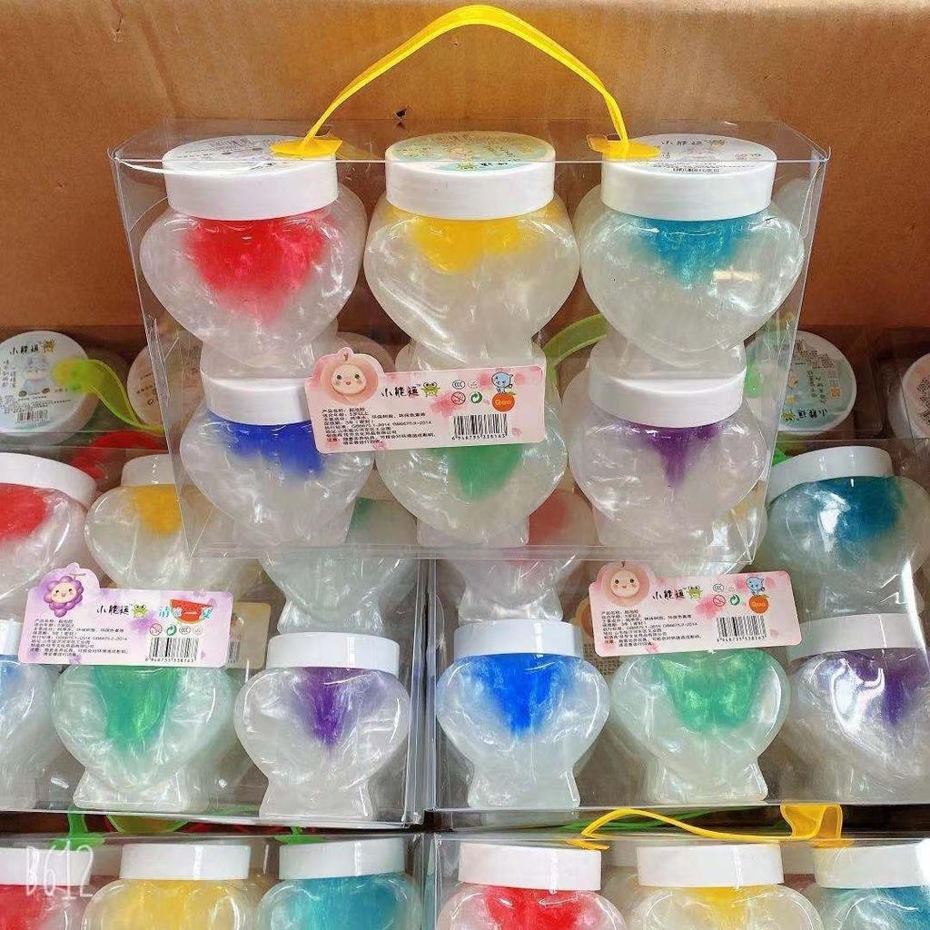 1 lốc 6 hộp slime bí ngô màu thạch đồ chơi chất nhờn ma quái chất đẹp slam hũ