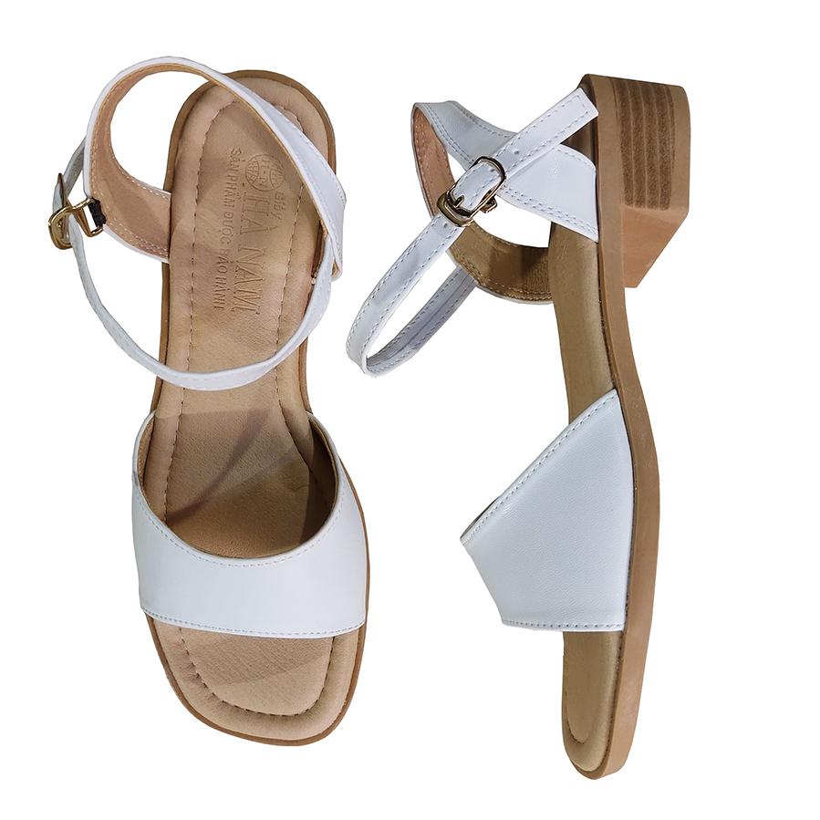 Giày Sandal Nữ Cao Gót Da Bò Thật TiTi ĐÔ Cao Cấp 3cm DNU2178