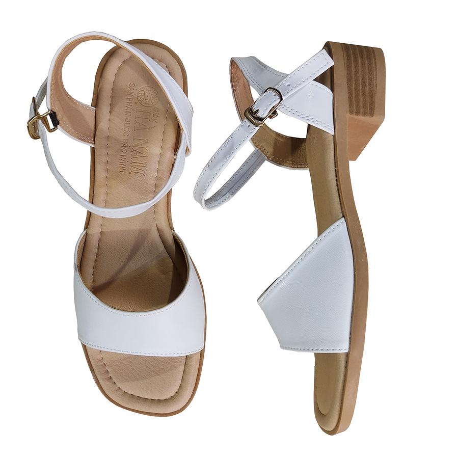 Giày Sandal Nữ Cao Gót Da Bò Thật TiTi ĐÔ Cao Cấp 3cm DNU2177