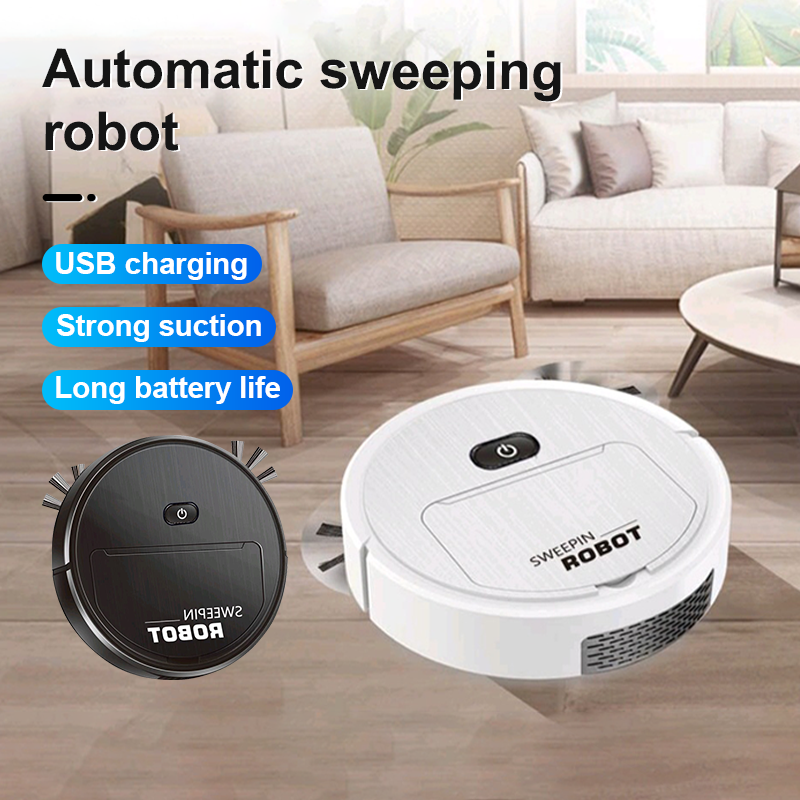 Robot hút bụi lau nhà, Máy quét nhà thông minh tự động thiết kế nhỏ gọn đa năng dung lượng pin lớn,thông minh