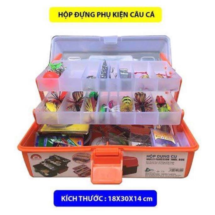 SALE- hộp nhựa đựng dụng cụ câu cá 1 ngăn và 2 ngăn Tashing, thùng đựng đồ nghề câu cá đa năng