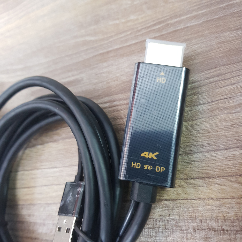 Cáp chuyển HDMI ra Displayport 4k 60hz, 2k 144hz dài 1m8