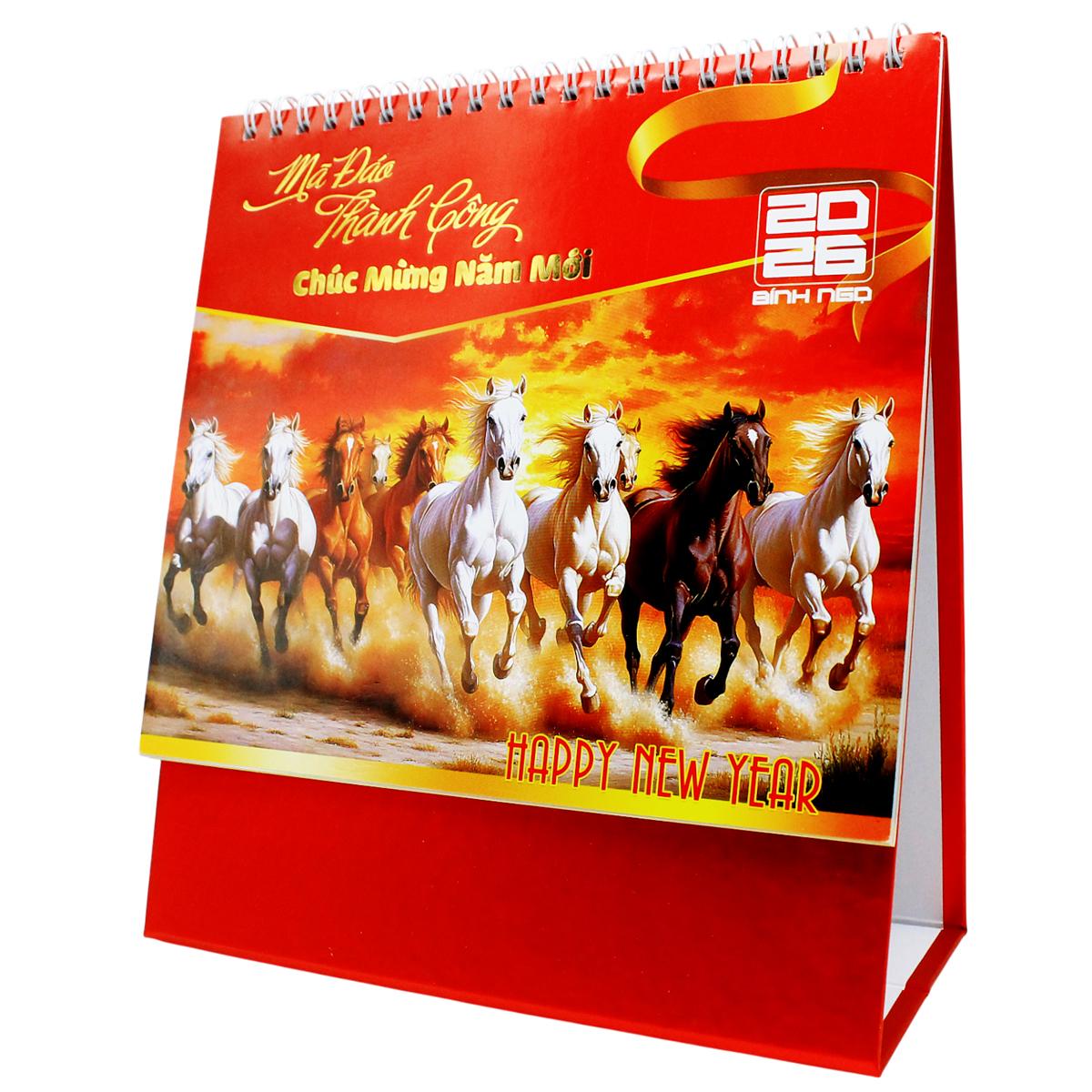 Lịch Để Bàn Chữ A - Mã Đáo Thành Công - NST 70