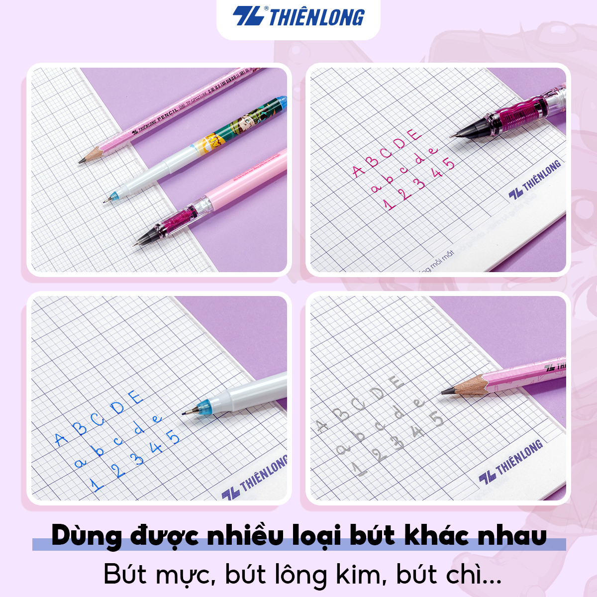 Tập học sinh 48 trang 4 ô ly vuông 2.5mm 100gsm Thiên Long TP-NB002/AK - Akooland thế giới học cụ thần kỳ