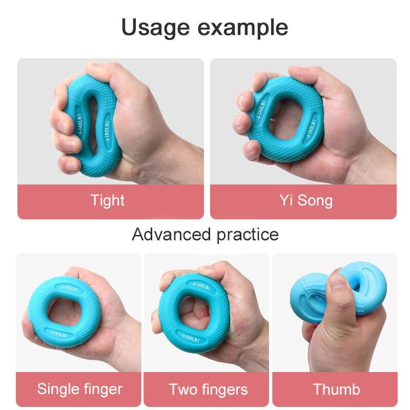 Finger Massage Silicone Gripper for Hand Exercises Wrist Strength Enhancement Portable Expander Home Fitness Finger Strengthener