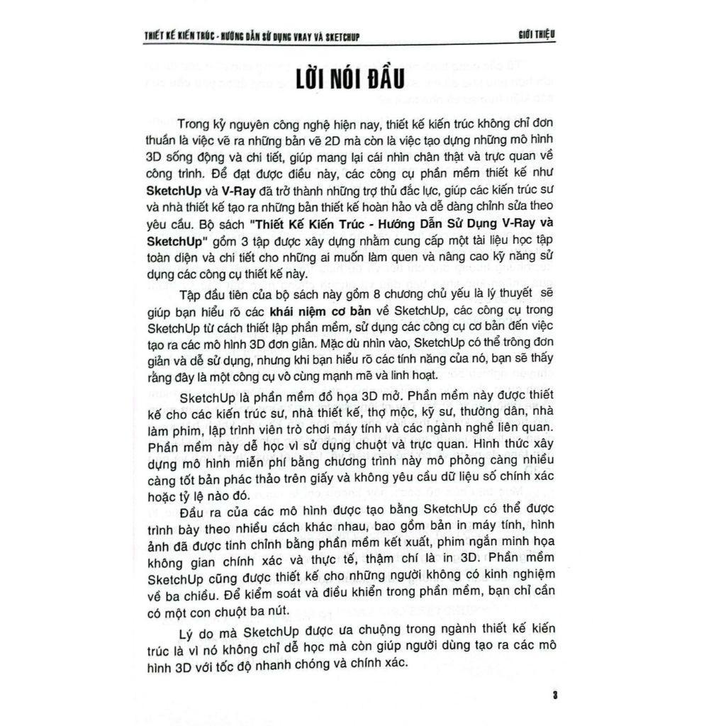 Sách - Thiết Kế Kiến Trúc - Hướng Dẫn Sử Dụng Vray &amp; Sketchup (Tập 1- Phần Cơ Bản) - STK3