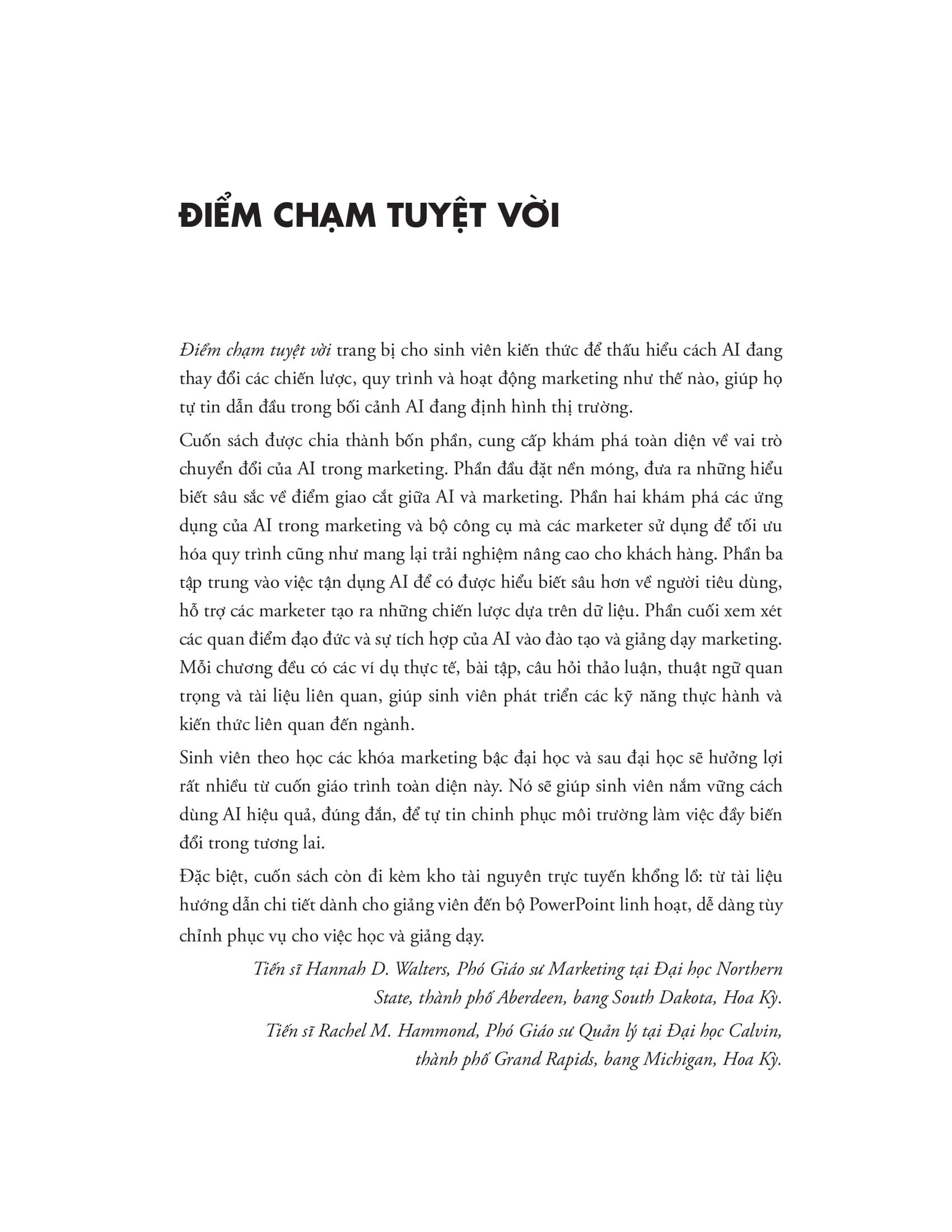 Sách - Điểm Chạm Tuyệt Vời - Kết Nối AI Và Marketing Để Dẫn Đầu Xu Thế
