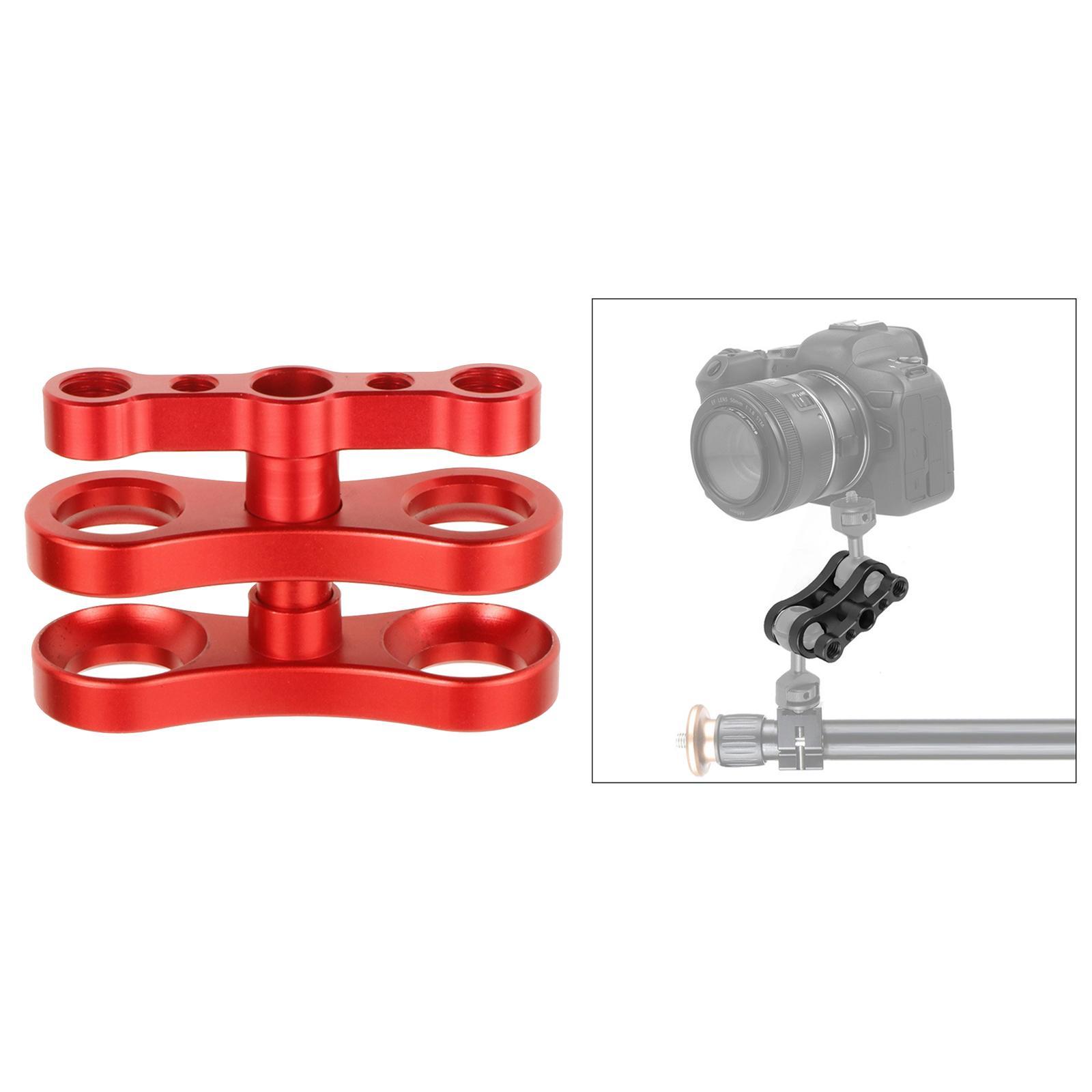 Aluminum Standard 1" Ball Clamp for Underwater Diving Light Arm System red