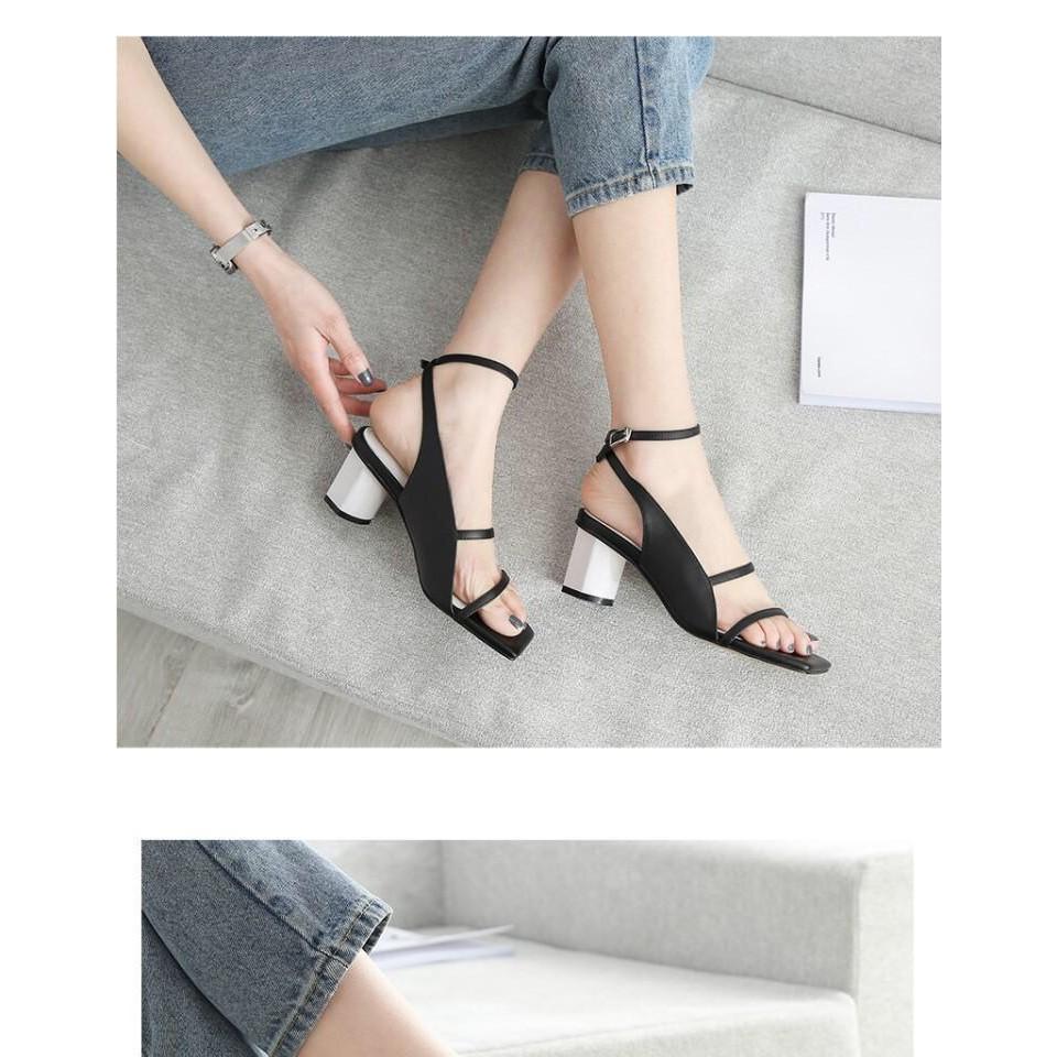 Giày sandal gót tròn cao 5 phân thời trang cao cấp S21 VIETLAVANI