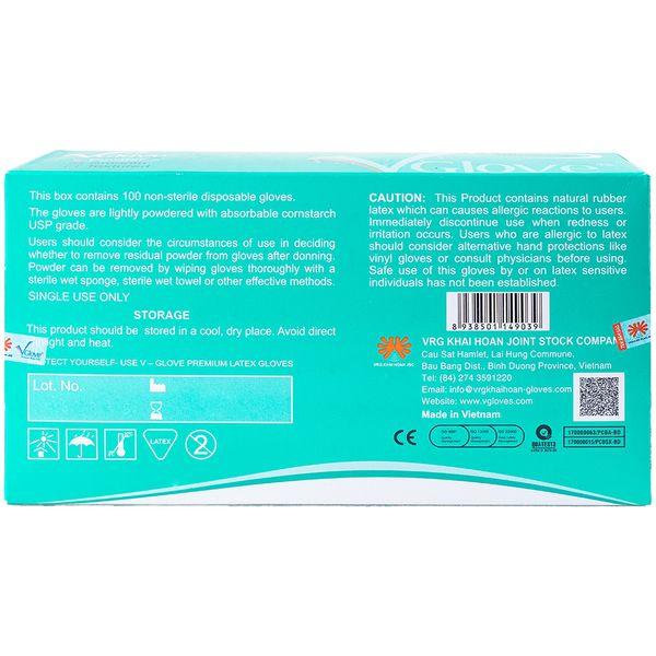 Găng Tay Cao Su Y Tế Vglove Size M 100 chiếc/ hộp