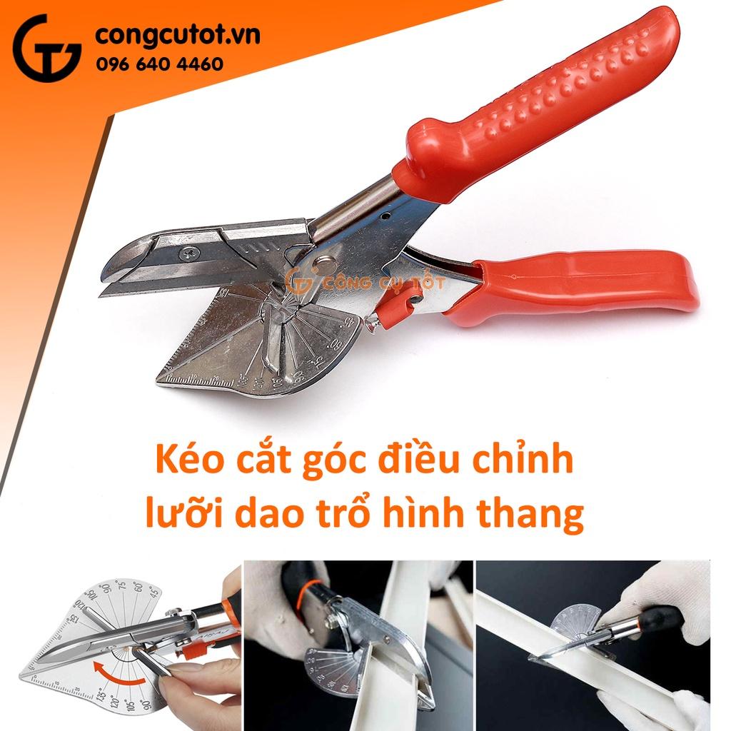 Kéo cắt góc điều chỉnh dùng lưỡi dao trổ hình thang