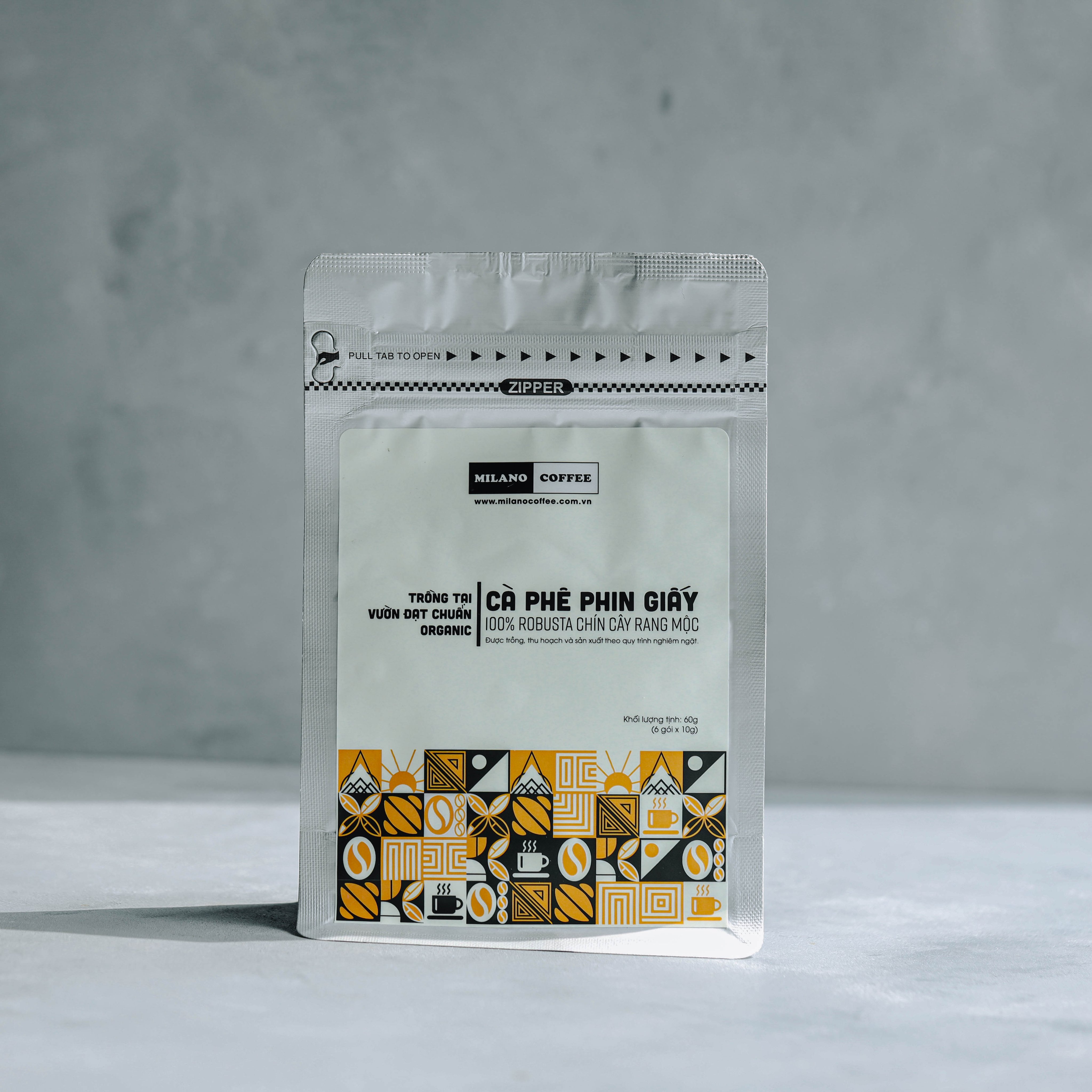 Cà phê phin giấy Robusta - Milano Coffee